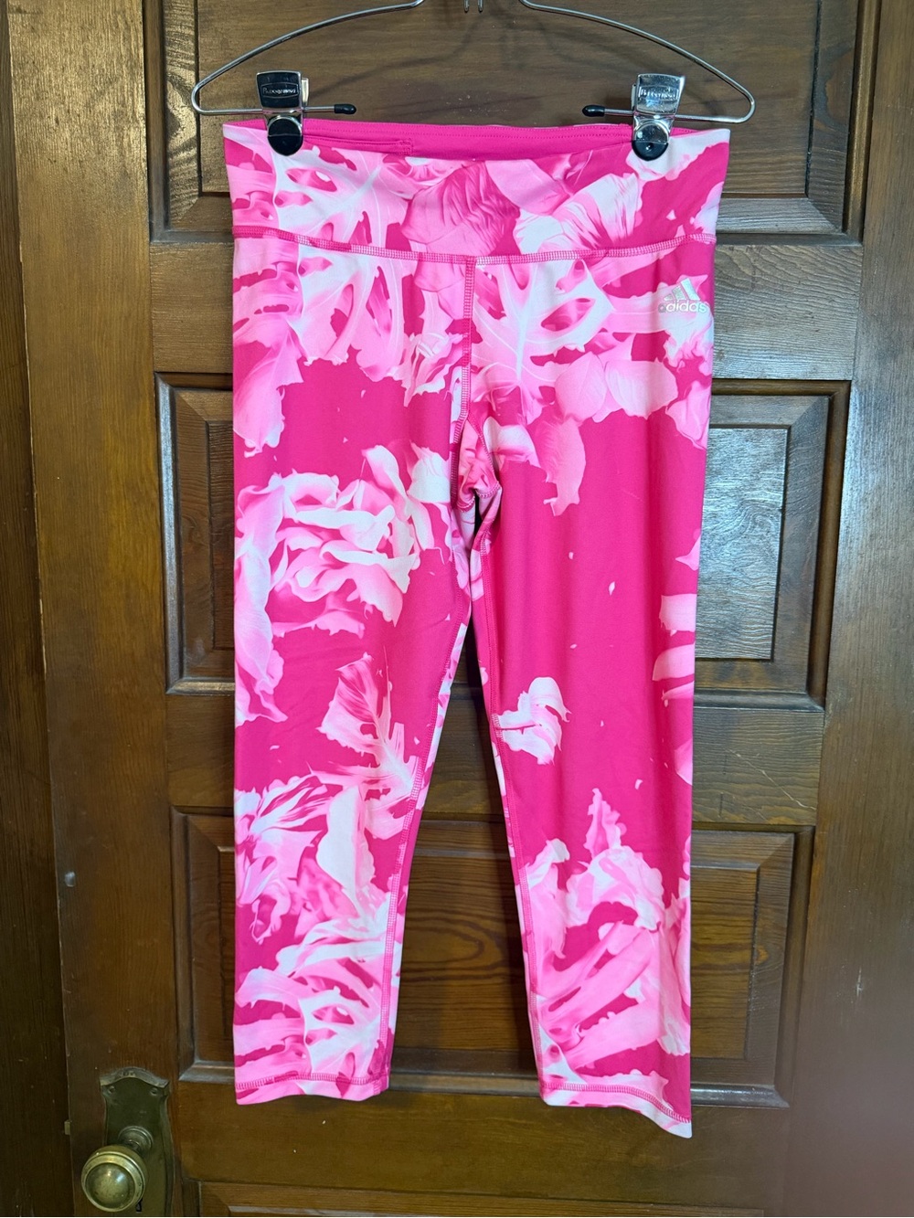 adidas Hot Pink & Light Pink Floral Active Leggings